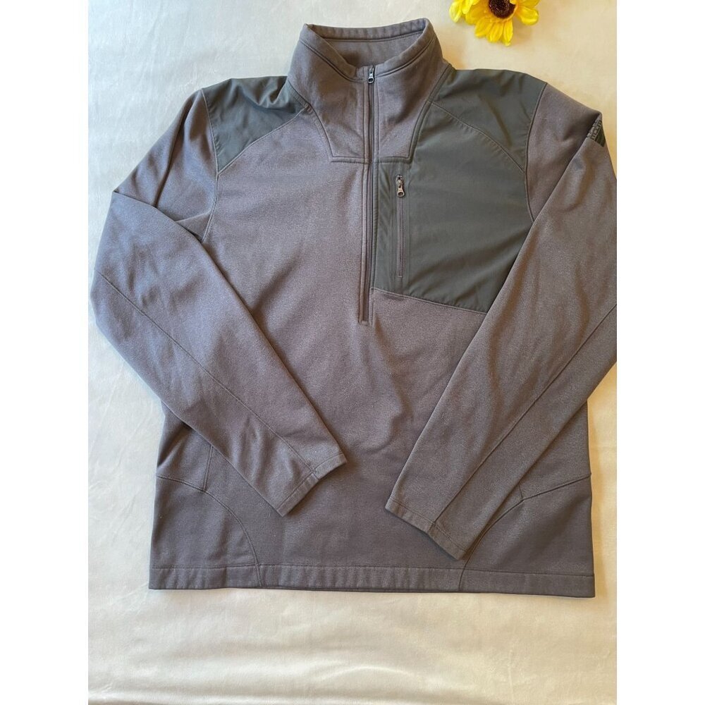 The North Face Men's Gray 1/4 Zip Pullover Fleece Jacket Size Large